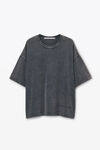 Alexander Wang vintage grey 棉质平纹针织布男士徽标装饰 t 恤