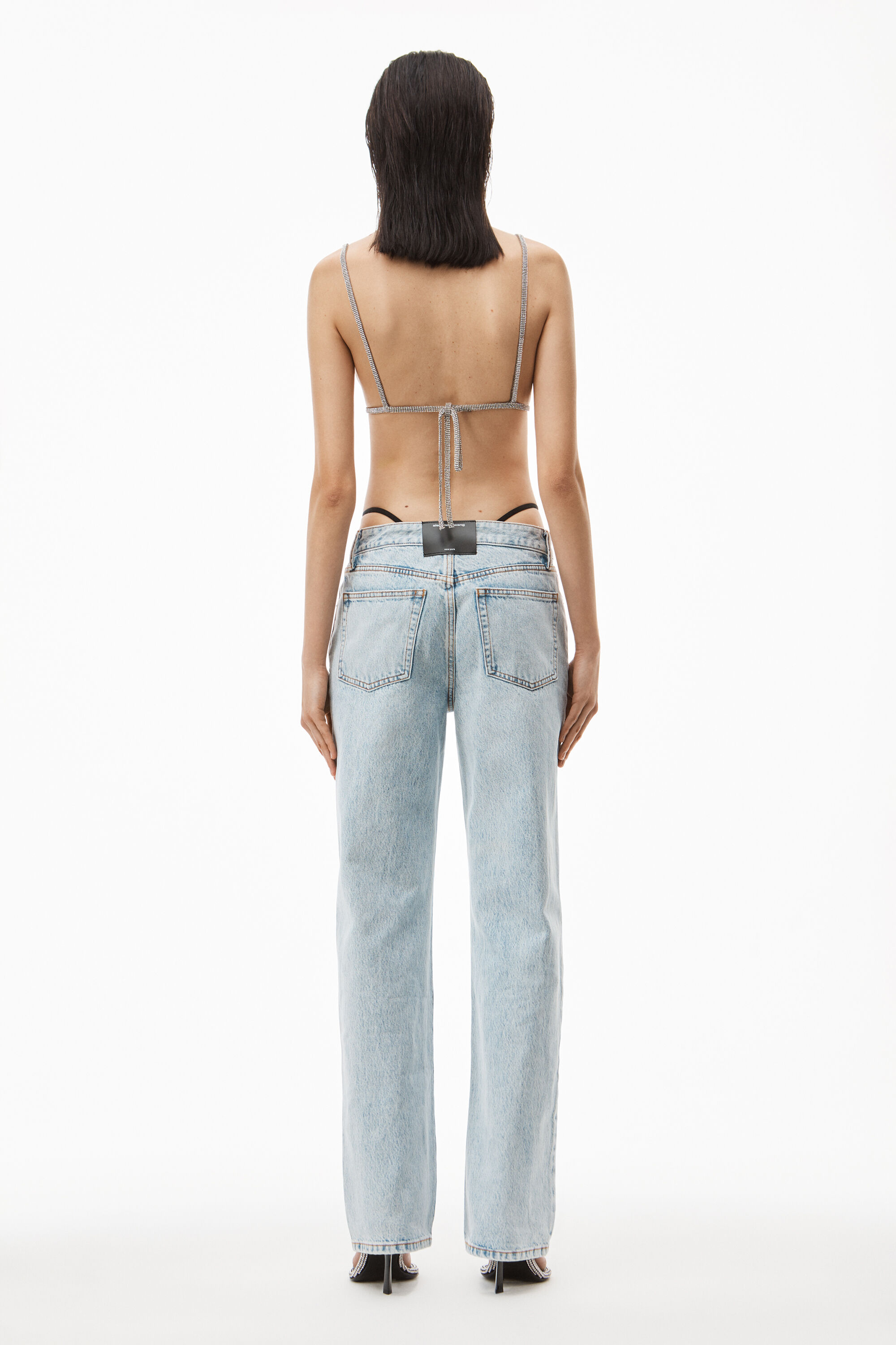 alexanderwang DIAMANTE LOGO STRAP LAYER 