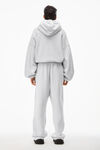 alexander wang apple puff sweatpant in classic terry light heather grey