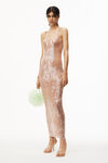alexander wang maxi tank dress in sequin nylon flax