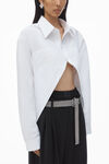 Alexander Wang white 宽大开衩前襟衬衫