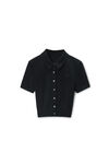 Alexander Wang black black logo-embroidered cardigan