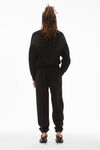 alexander wang 发泡彩胶徽标装饰毛圈布运动裤 black