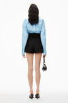 alexander wang safari short in cotton tailoring   black