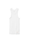 Alexander Wang white ribbed cotton racerback tank top
