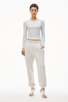 alexander wang 罗纹棉长袖 t 恤 heather grey