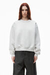 Alexander Wang vintage heather grey 密绒圆领套头衫