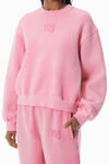 Alexander Wang washed lotus pink logo puff print sweatshirt