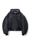 Alexander Wang black padded bomber jacket