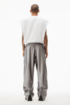 alexander wang track pants in satin faille jersey earl grey