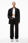 alexander wang ez 中腰直筒牛仔裤 washed black