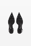 alexander wang delphine 65 水晶缎面露跟鞋 black