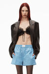 alexander wang classic boxer in light compact cotton blue/white
