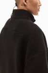 alexander wang 毛圈布半拉链运动衫 black