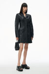 Leather Coat With Crochet Seams