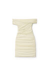 alexander wang 人造绒面革露肩迷你连衣裙 tender yellow