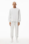 alexander wang 中性款棉质保暖华夫格长袖衫  heather grey