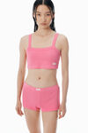 Alexander Wang lotus pink 粉色华夫纹针织吊带背心
