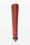 Alexander Wang red multi vivica 85mm knee-high boot in leather
