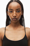Alexander Wang black cami bodysuit in ribbed jersey