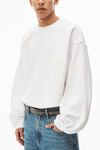 alexander wang beefy graphic sweatshirt in japanese jersey white