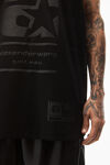 alexander wang star tank in athletic mesh black