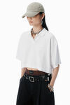 Alexander Wang vintage white 白色徽标短款平纹针织 t 恤