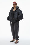 Alexander Wang acid black 酸洗密绒运动裤