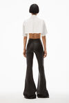 alexander wang flared pant in leather black