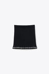 Alexander Wang black ribbed miniskirt with logo