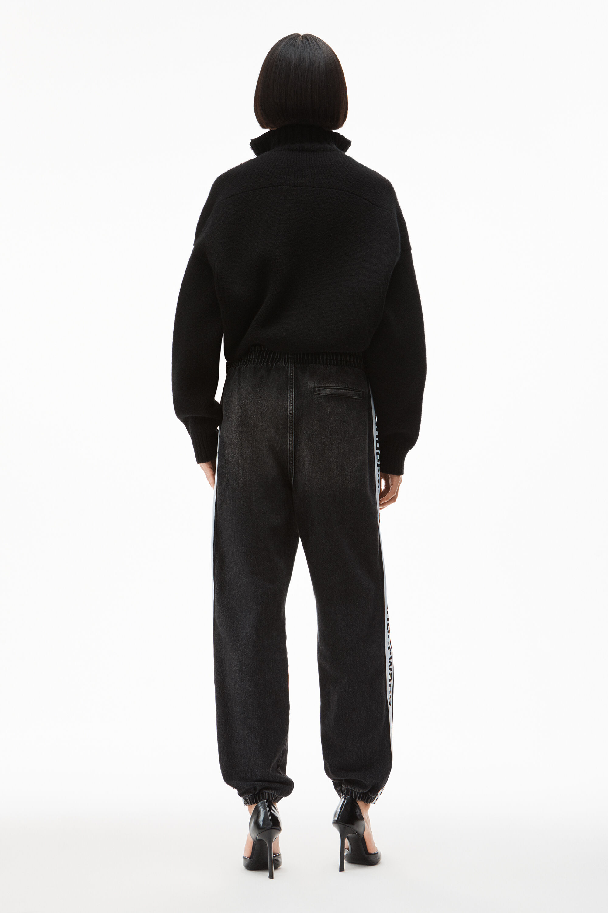 alexander wang logo tape jogger