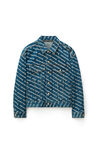 alexander wang 徽标装饰 game 牛仔夹克 deep blue/white