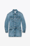 Alexander Wang vintage light indigo denim minidress in cotton