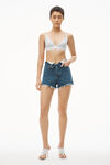 alexander wang triangle bra in ribbed jersey heather grey