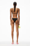 alexander wang crystal logo bikini top  black