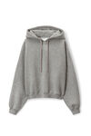 alexander wang puff logo hoodie in glitter terry sidewalk