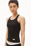 Racerback Tank in Ribbed Cotton Jersey