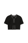 alexander wang 提花徽标装饰弹力针织开衫 black