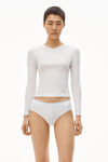 alexander wang 罗纹棉长袖 t 恤 white
