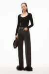 alexander wang 徽标提花弹力针织上衣 black