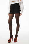 alexander wang pleated shorts in wool tailoring black