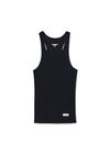 Alexander Wang black racerback tank in ribbed cotton jersey