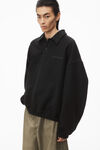 Alexander Wang black 超大号polo衫，带有蓬松标志