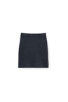 Alexander Wang charcoal charcoal wool-blend mini skirt with logo patch