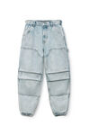 alexander wang 双正面牛仔工装裤 pebble bleach