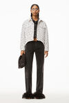 alexander wang pom 105 slingback in mesh/satin black