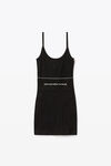 alexander wang 徽标弹力连衣裙 black