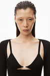 alexander wang 弹力粘胶纤维针织比基尼连衣裙 black