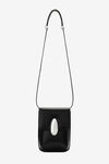 alexander wang 皮革圆顶结构式斜挎包 black