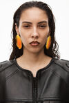 alexander wang oversized moto vest in buttery leather black